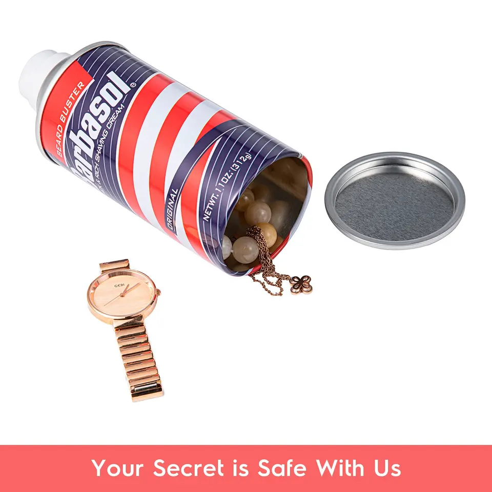 Barbasol Can Diversion Safe - Discreet Diversion Can Safes to Stash money, jewelry, and other small Valuables