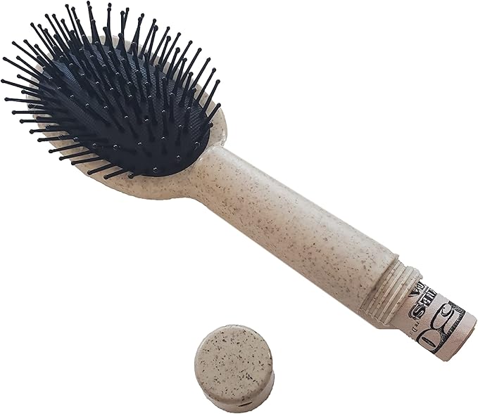 Tan Hair Brush Diversion Safe - Secret compartment to hide your valuables