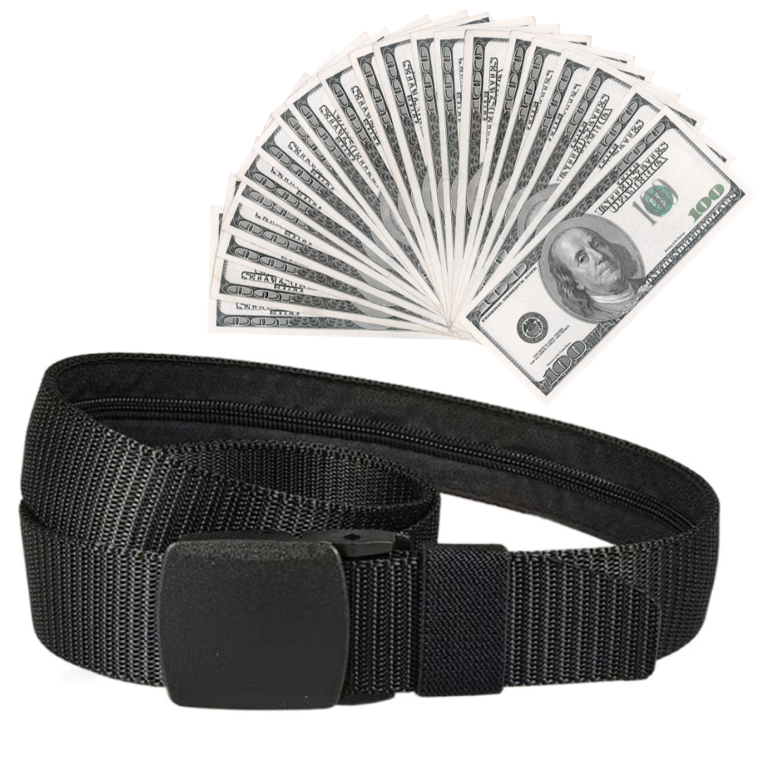 Large Belt Diversion Safe - Real and Functional Large Belt with a Discreet Secret Compartment to Stash Valuables