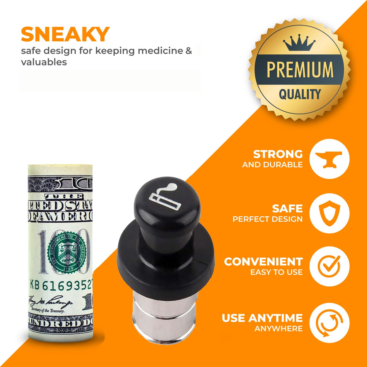 Fake Car Lighter Diversion Safe (2 pack) - Stash your valuables with discreet car stash compartment ideas