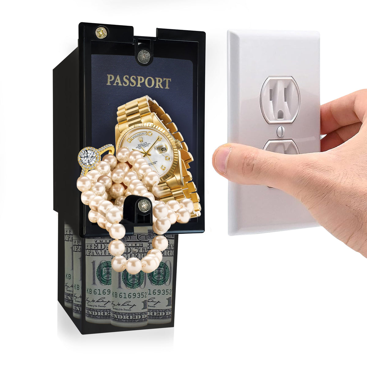 Diversion Safe Outlet (2 Pack) - Wall Socket Diversion Safe - Secret Safes For Home For Discreet Security