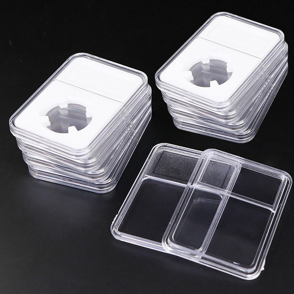 10PCS Coin Slab Snap Display Holder Storage Collection Box Collection Fit for NGC PCGS Grade (21mm)